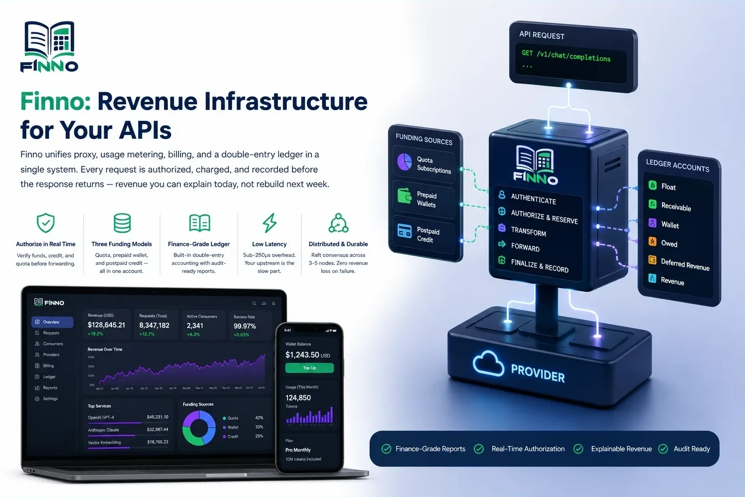 Finno revenue infrastructure for APIs