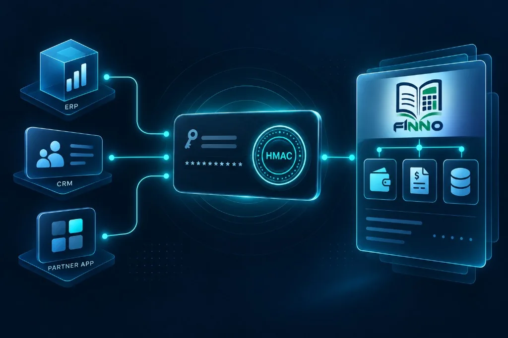 Finno integration clients — a signed machine credential connecting ERP and partner systems to Finno’s money APIs without sharing browser sessions.